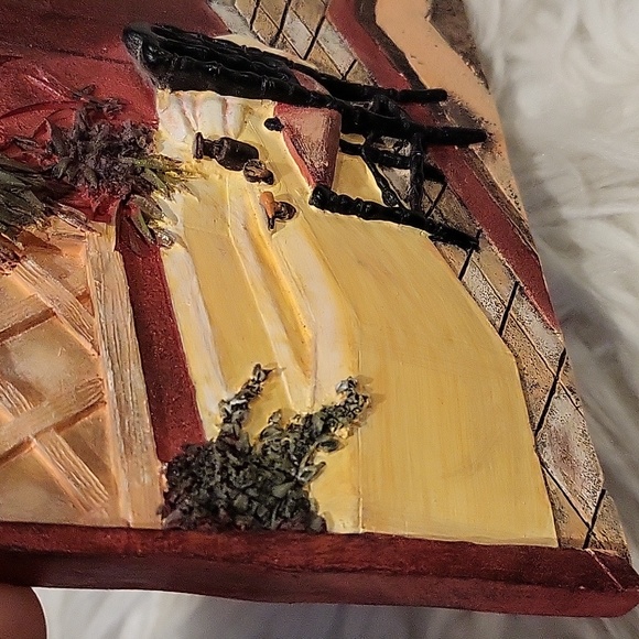 Signed C Winterle Olson bathtub bathroom resin wall art plaque 5.5" - Picture 5 of 16